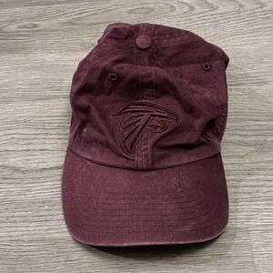 ATLANTA FALCONS ADULT ADJUSTABLE LOW-PROFILE BURGUNDY CAP HAT WITH TEAM LOGO
